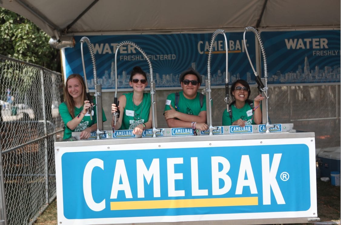 Camelbak event brand activation and experiential water station