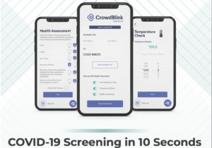 CrowdBlink Protect covid-19 screening app screens